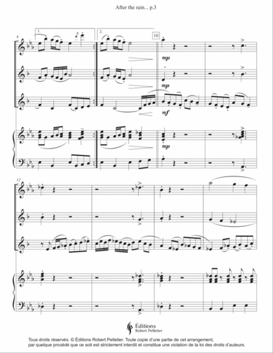 After the rain... After the rain... Woodwind Trio scores gallery preview page 3