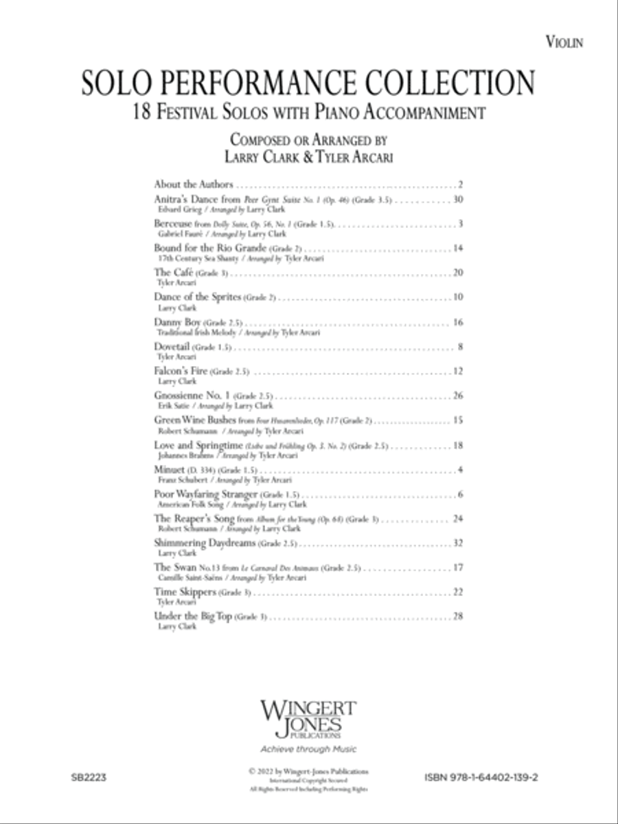 Solo Performance Collection Violin scores gallery preview page 2