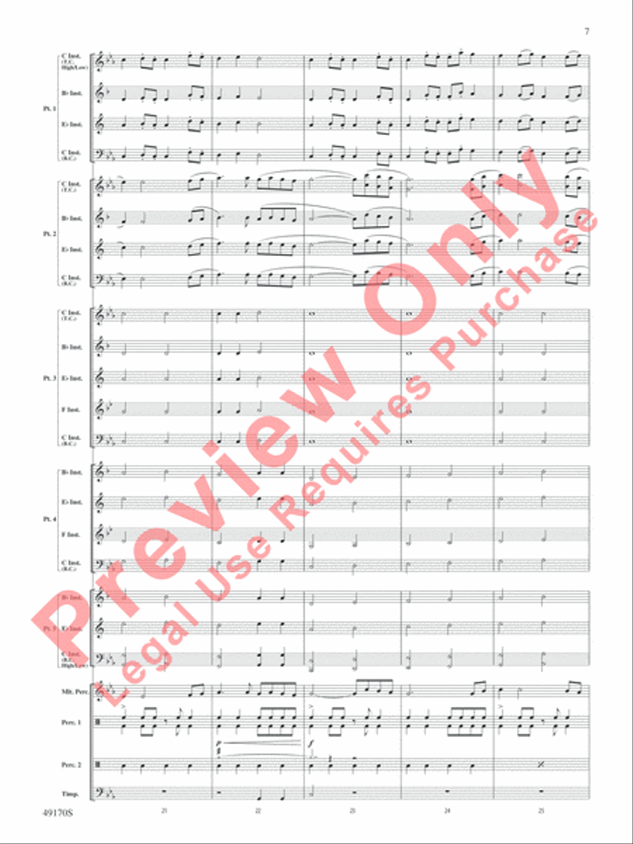 Astronomica Concert Band scores gallery preview page 8