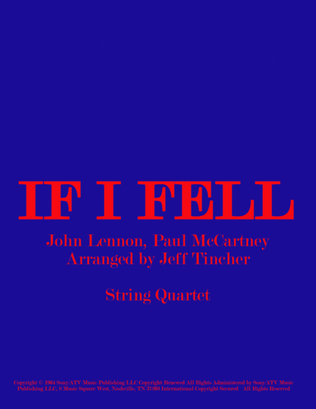Book cover for If I Fell