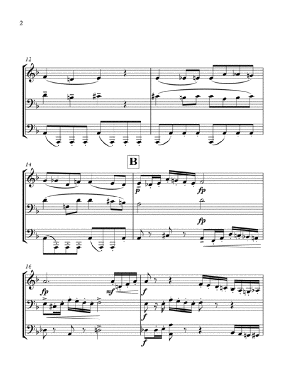 Terzetto Opus 74- Introduction by Antonin Dvořák Brass Ensemble scores gallery preview page 2