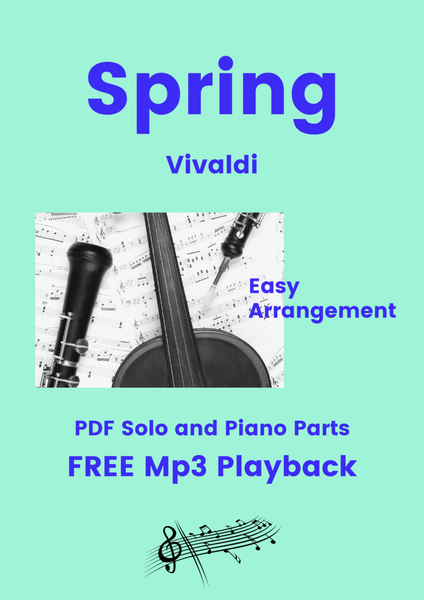 Spring/Primavera (The Four Seasons - Vivaldi) + FREE Playback + Pdf Solo and Piano Parts image number null