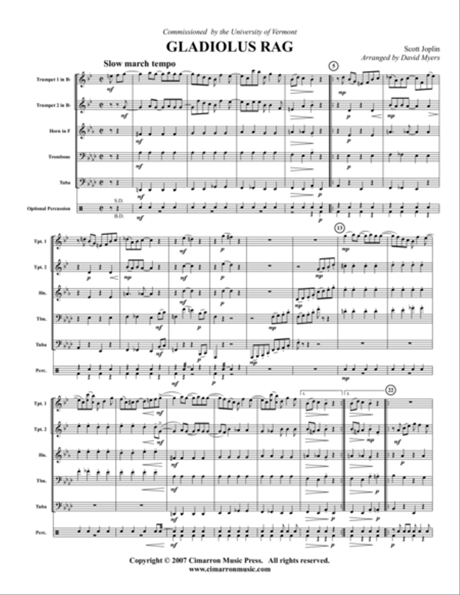Gladiolus Rag Gladiolus Rag School and Community scores gallery preview page 2
