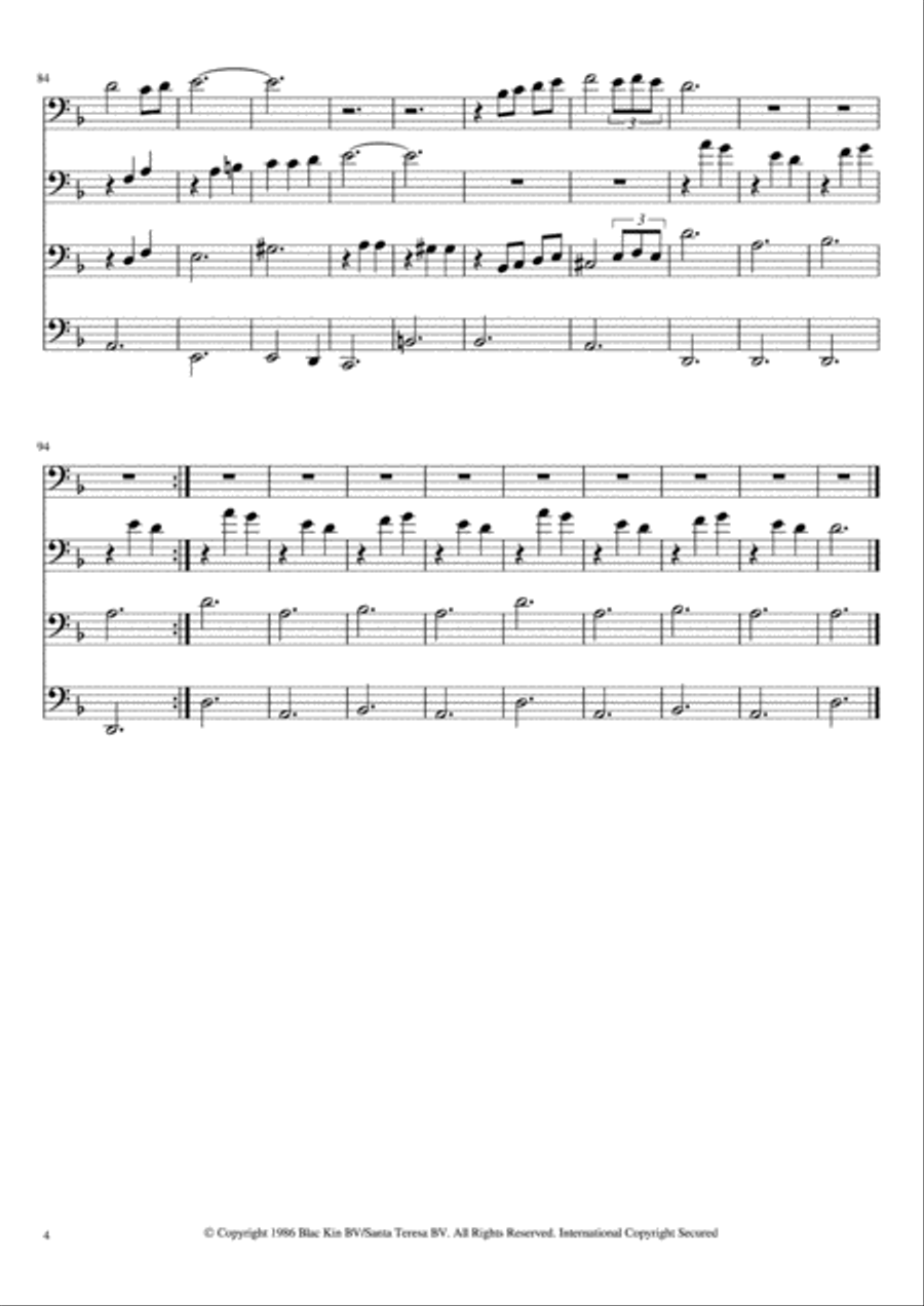 Hijo De La Luna String Quartet scores gallery preview page 5