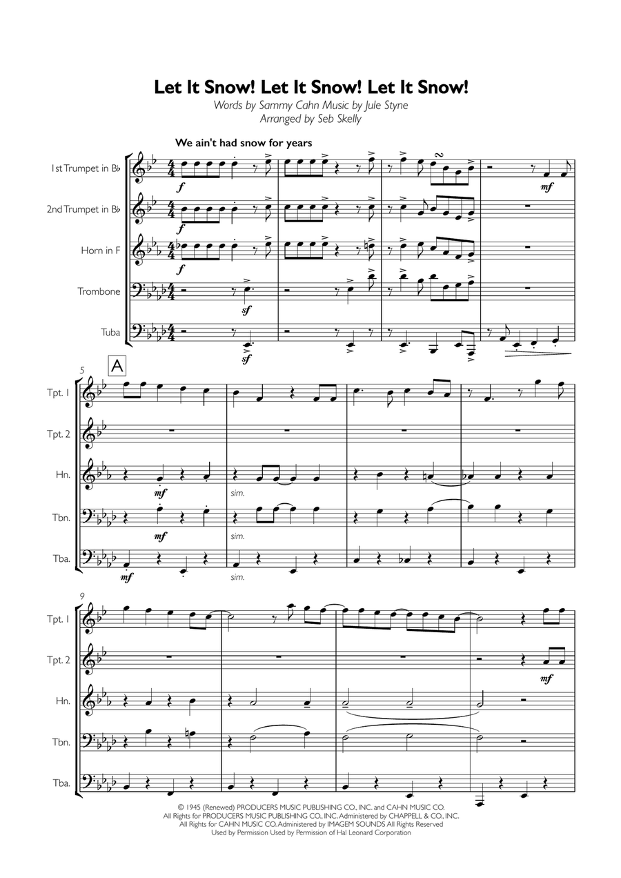 Let It Snow! Let It Snow! Let It Snow! Brass Ensemble scores gallery preview page 1