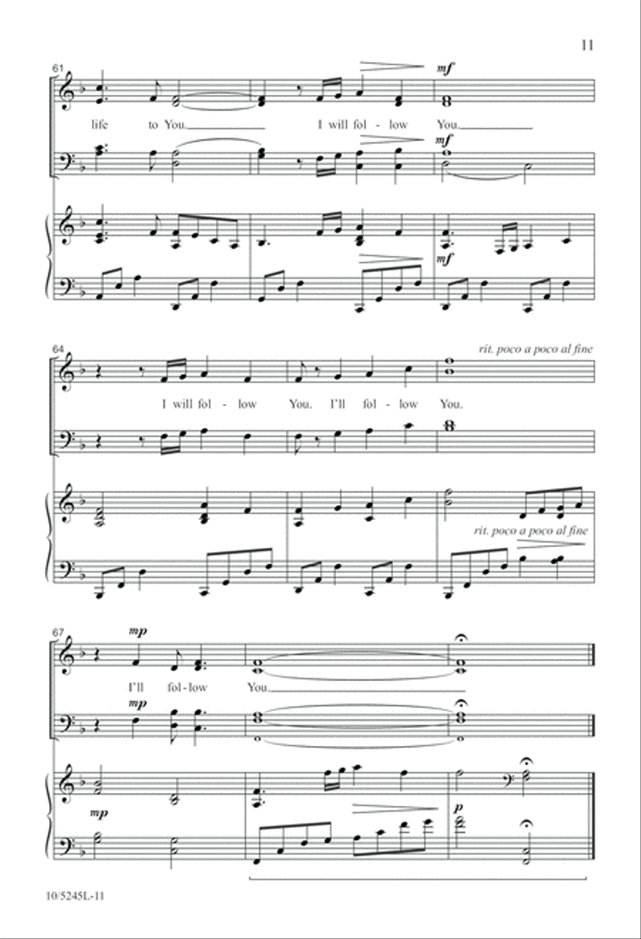 I Will Follow You 4-Part scores gallery preview page 11
