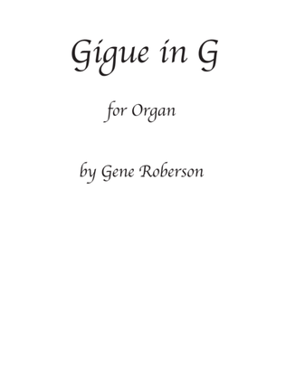 Book cover for Gigue in G for Organ