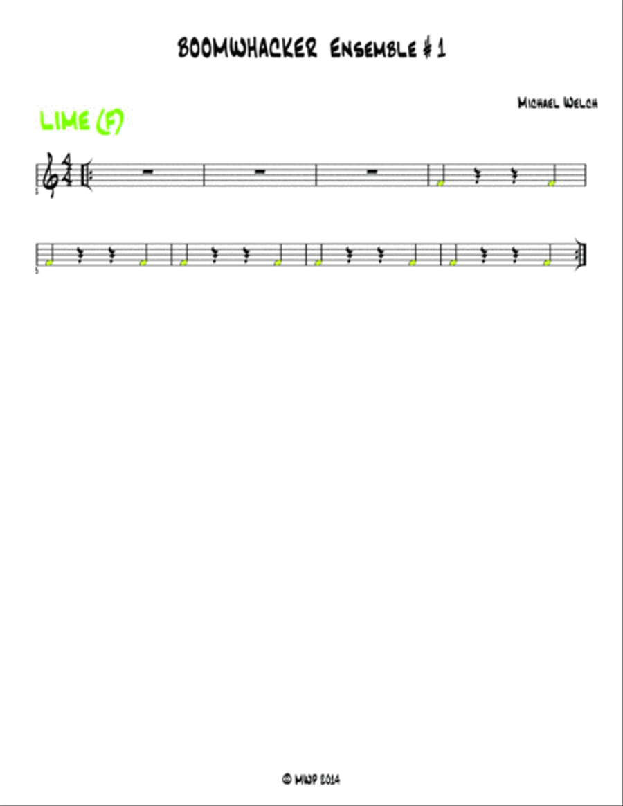 Boomwhacker Ensemble Easy Piano scores gallery preview page 6