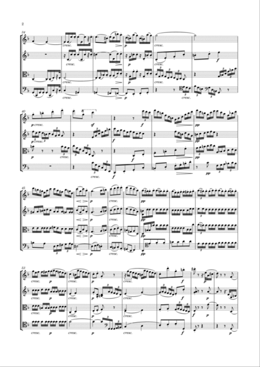 Beethoven - String Quartet No.16 in in F major, Op.135 String Quartet scores gallery preview page 3