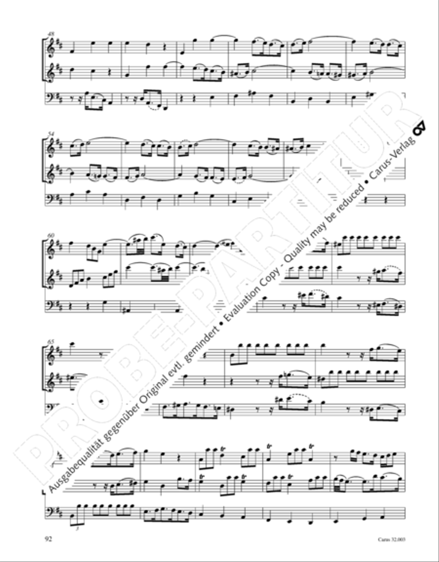 Gesamtausgabe Band 3 (Kammermusik: Duette, Solo- und Triosonaten) Score scores gallery preview page 113
