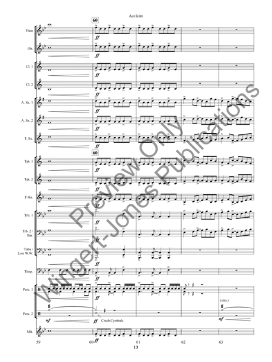 Acclaim Acclaim Concert Band scores gallery preview page 17