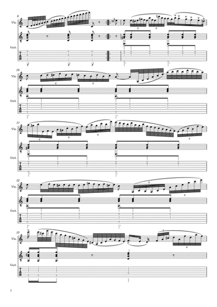 Paganini 6 Sonatas for Violin and Guitar Op.2 No.6