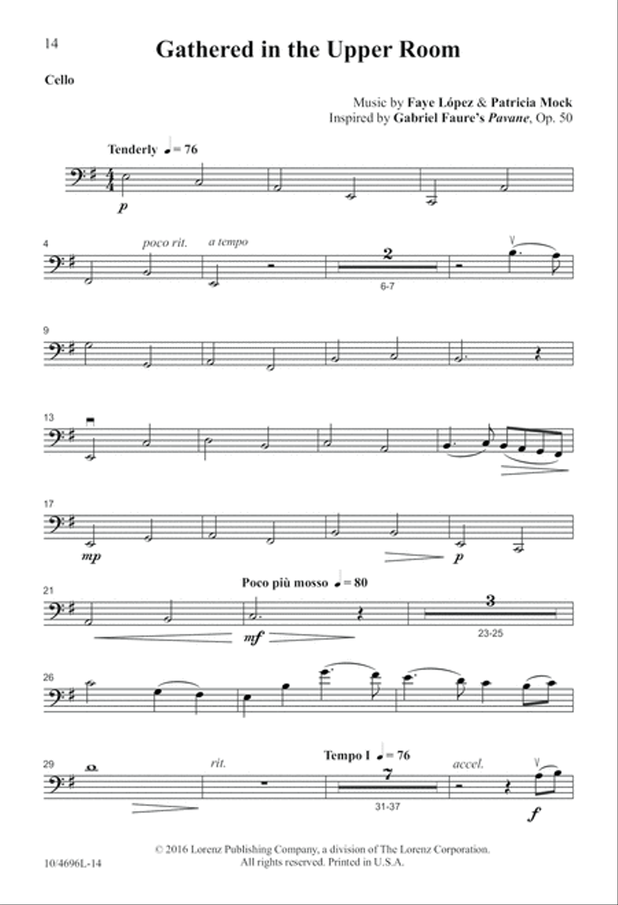 Gathered in the Upper Room 4-Part scores gallery preview page 14