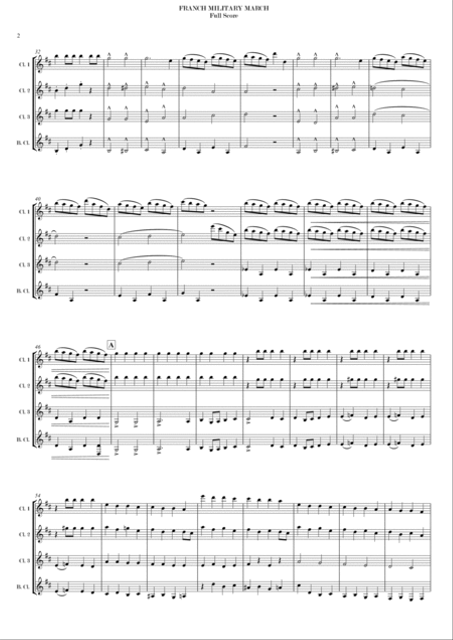 FRANCH MILITARY MARCH (Suite Algerian) - C. SAINT-SAENS Woodwind Quartet scores gallery preview page 4