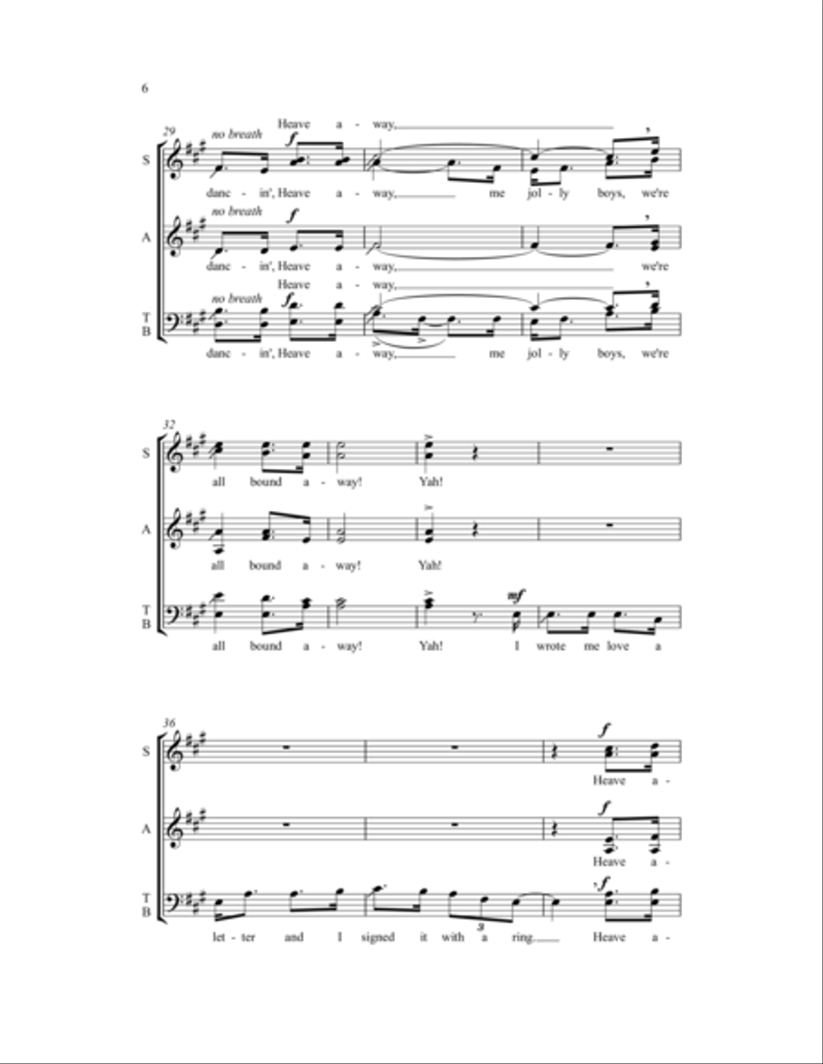 Heave Away SSAATB scores gallery preview page 5