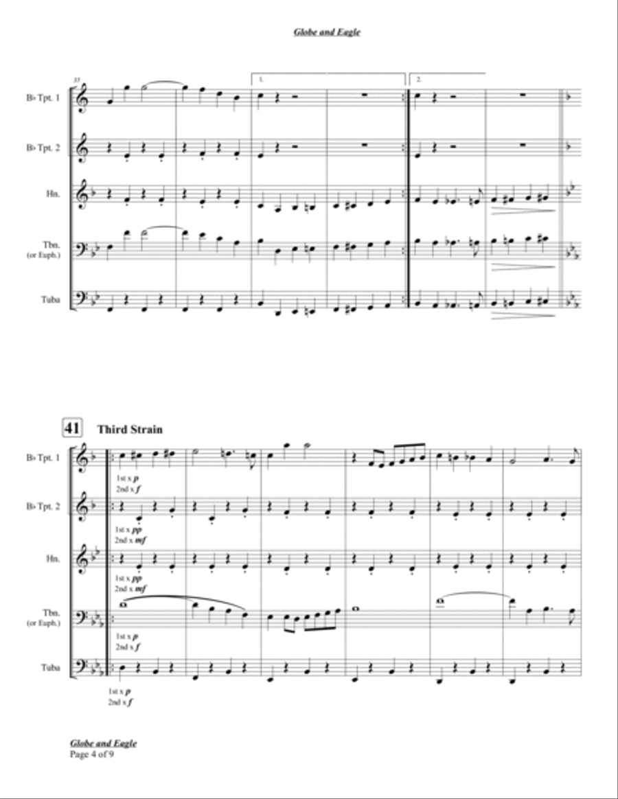 Globe and Eagle Chamber Music scores gallery preview page 6