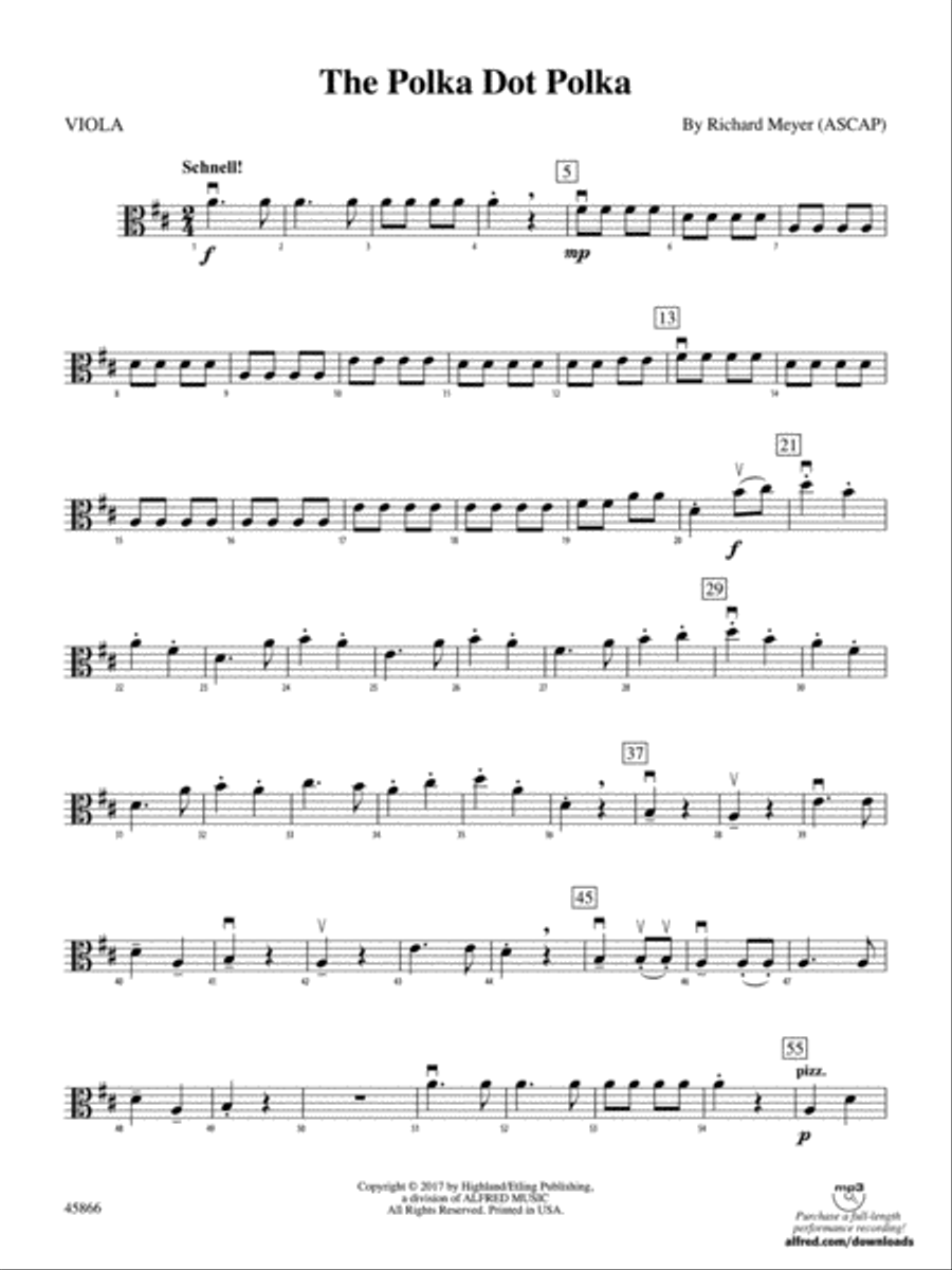 The Polka Dot Polka: Viola String Orchestra scores gallery preview page 1