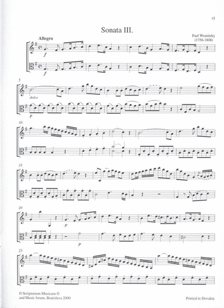 Tre Sonate per Violino e Viola BM04