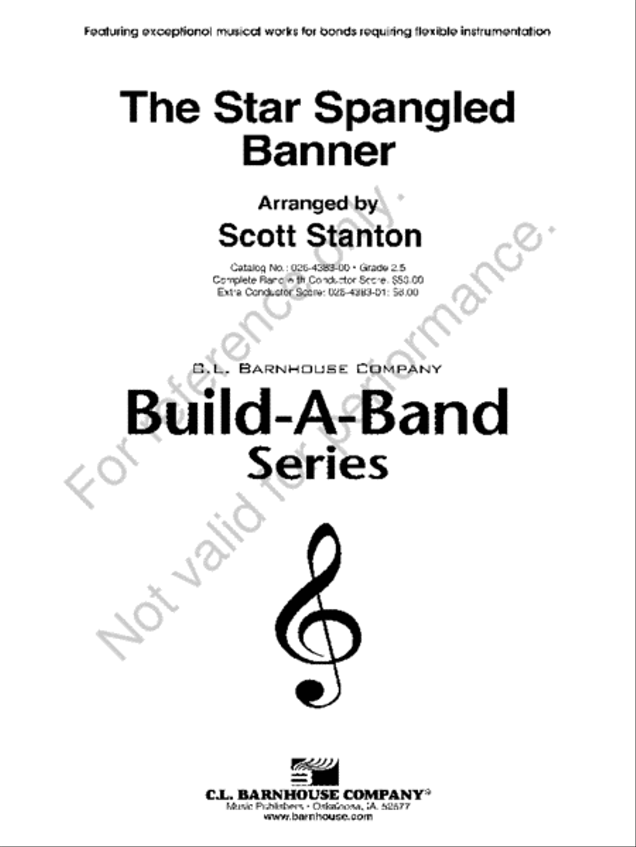 The Star Spangled Banner The Star Spangled Banner Concert Band scores gallery preview page 2