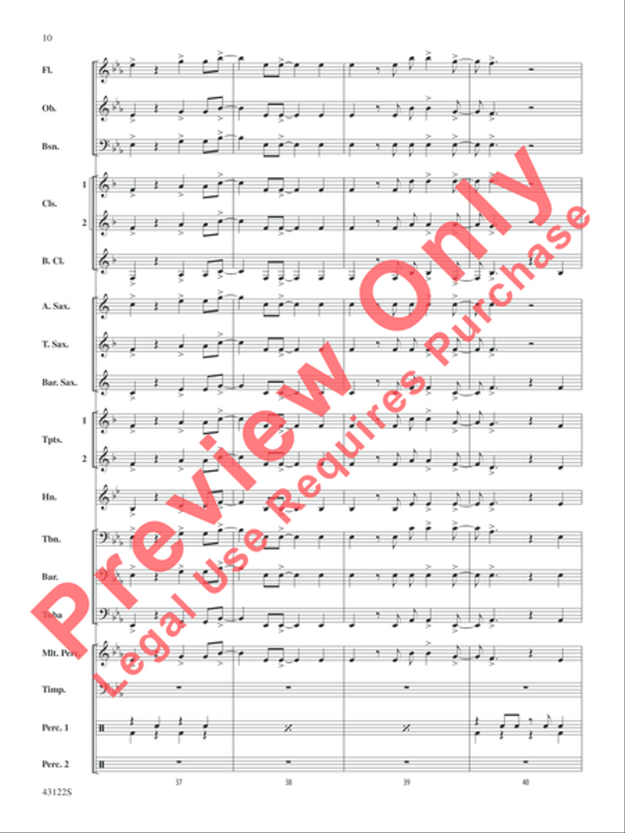 Clouds Concert Band scores gallery preview page 10