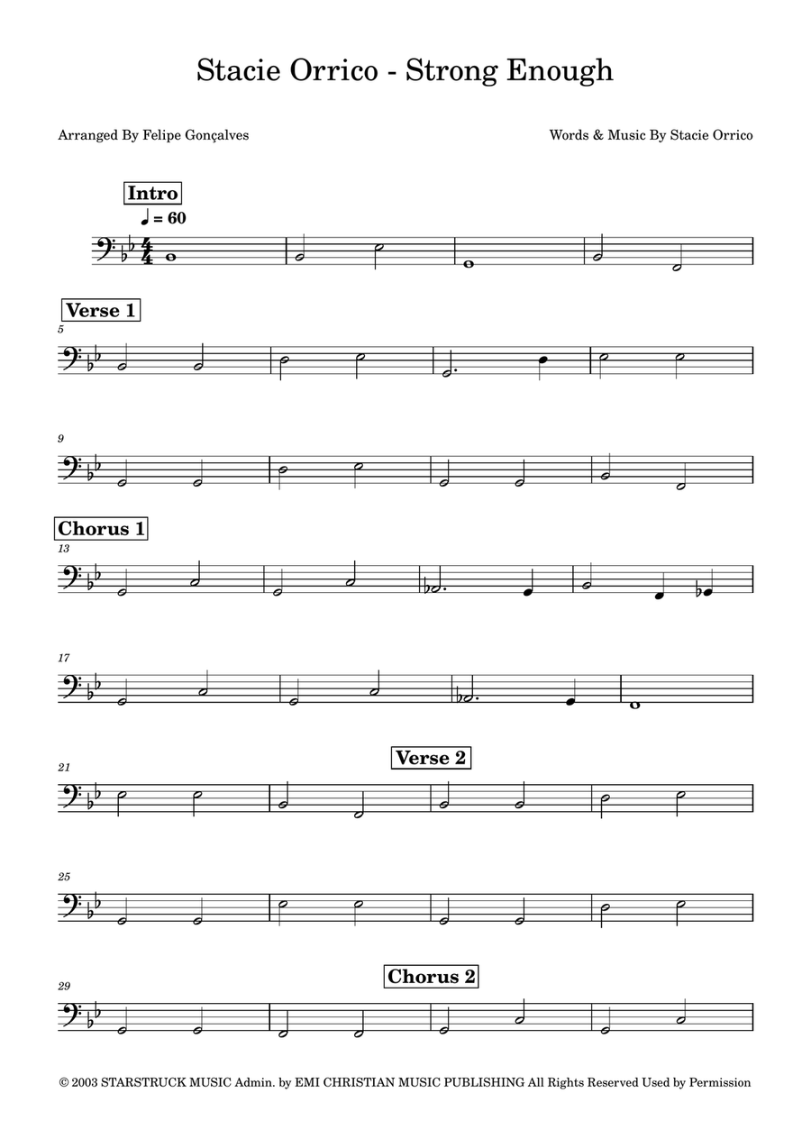 Strong Enough Acoustic Guitar scores gallery preview page 1