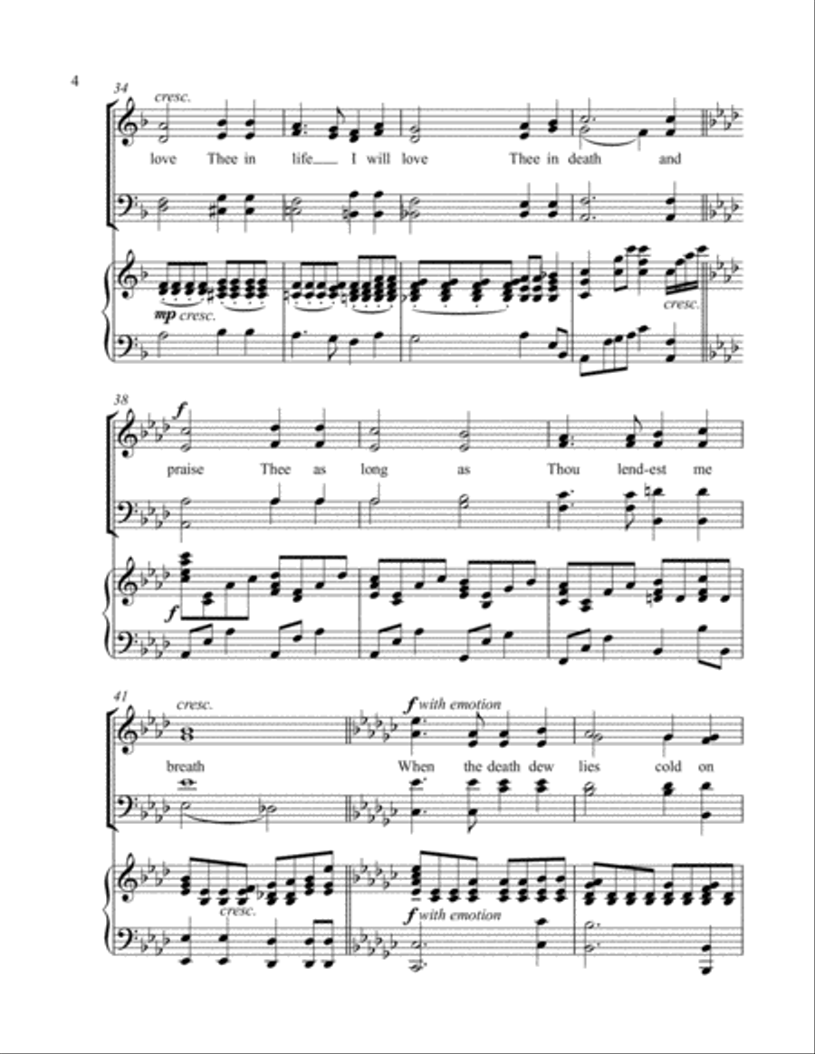 My Jesus, I Love Thee 4-Part scores gallery preview page 4
