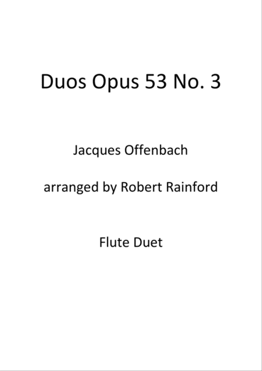 Duos Op 53 no 3 Flute Duet scores gallery preview page 1