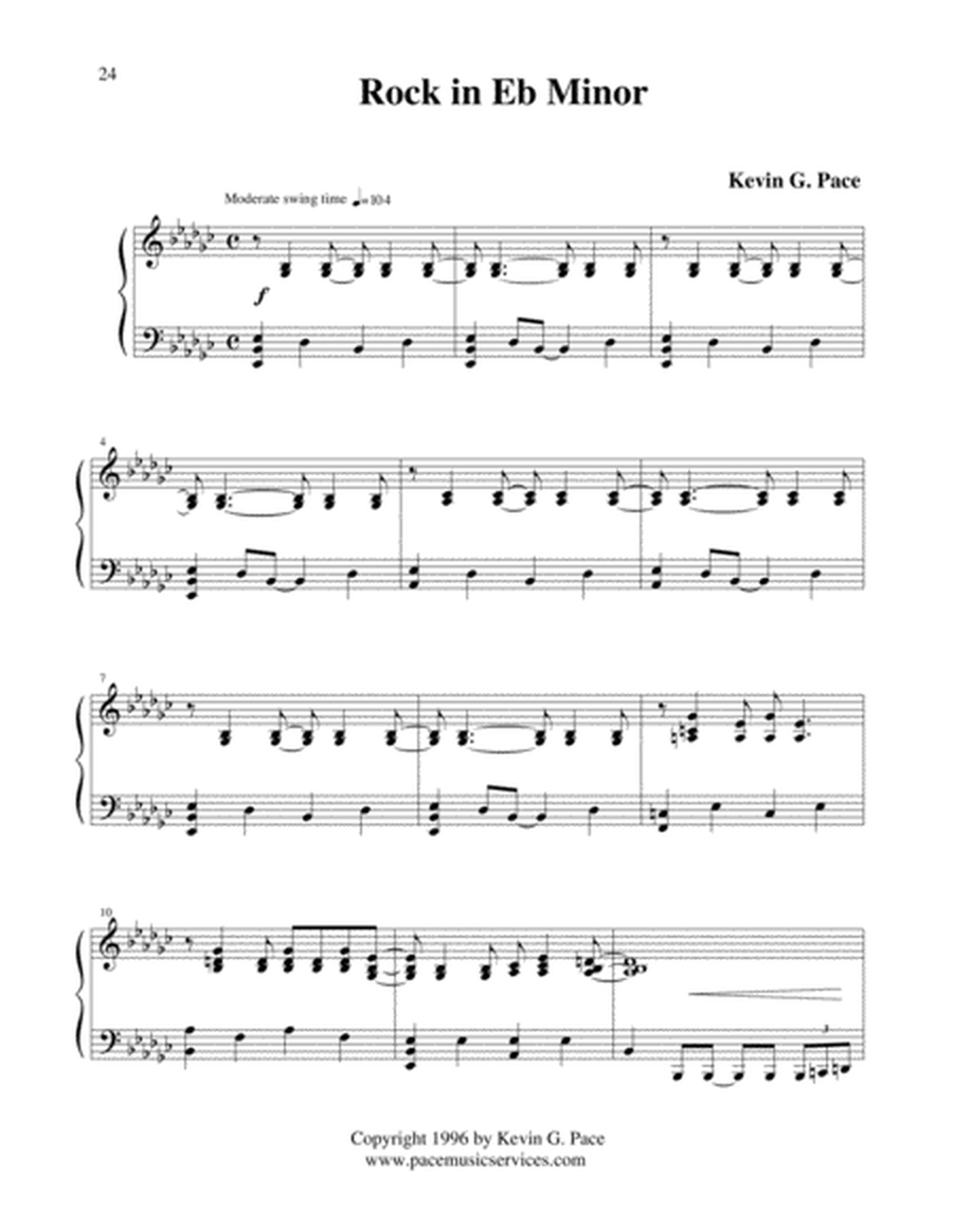 Rock in Eb Minor - easy piano solo image number null