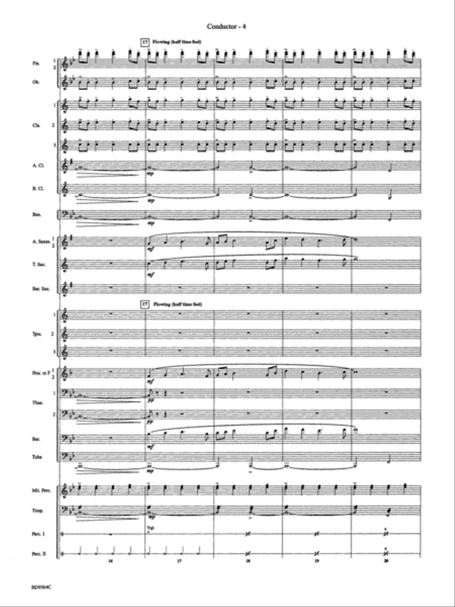 Where the Black Hawk Soars: Score Concert Band scores gallery preview page 6