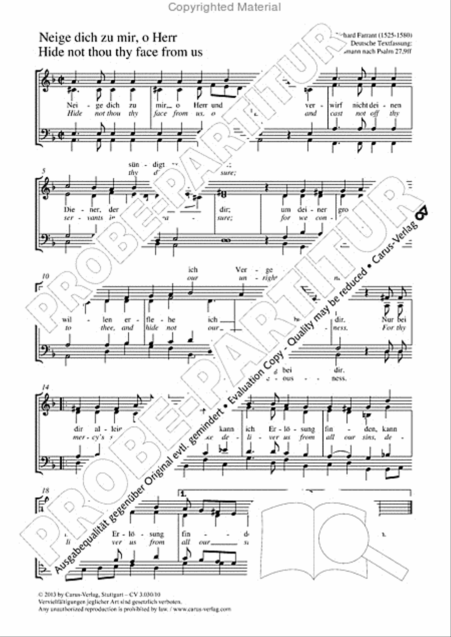 Hide not thou thy face from us 4-Part scores gallery preview page 2