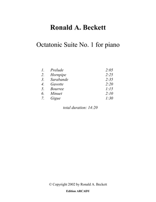 Octatonic Suite No. 1 for piano