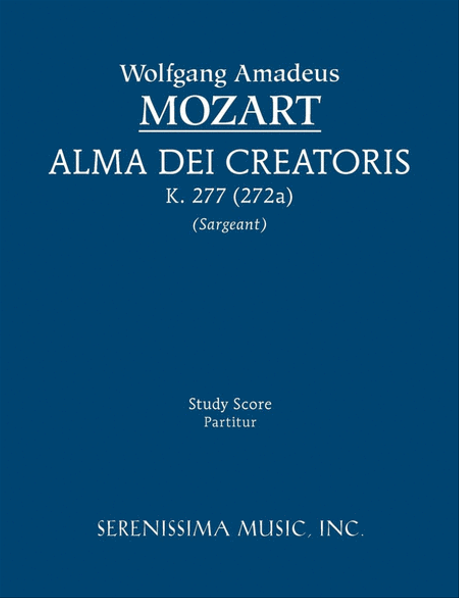Alma Dei creatoris, K.277/272a Choir scores gallery preview page 1