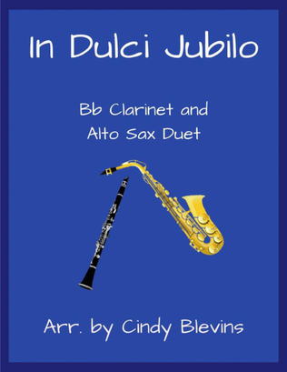 In Dulci Jubilo, Bb Clarinet and Alto Sax Duet