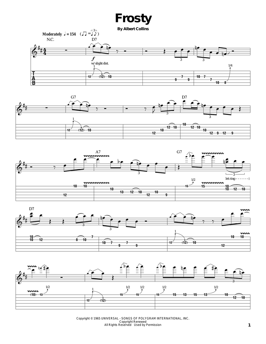 Frosty Frosty Acoustic Guitar scores gallery preview page 1