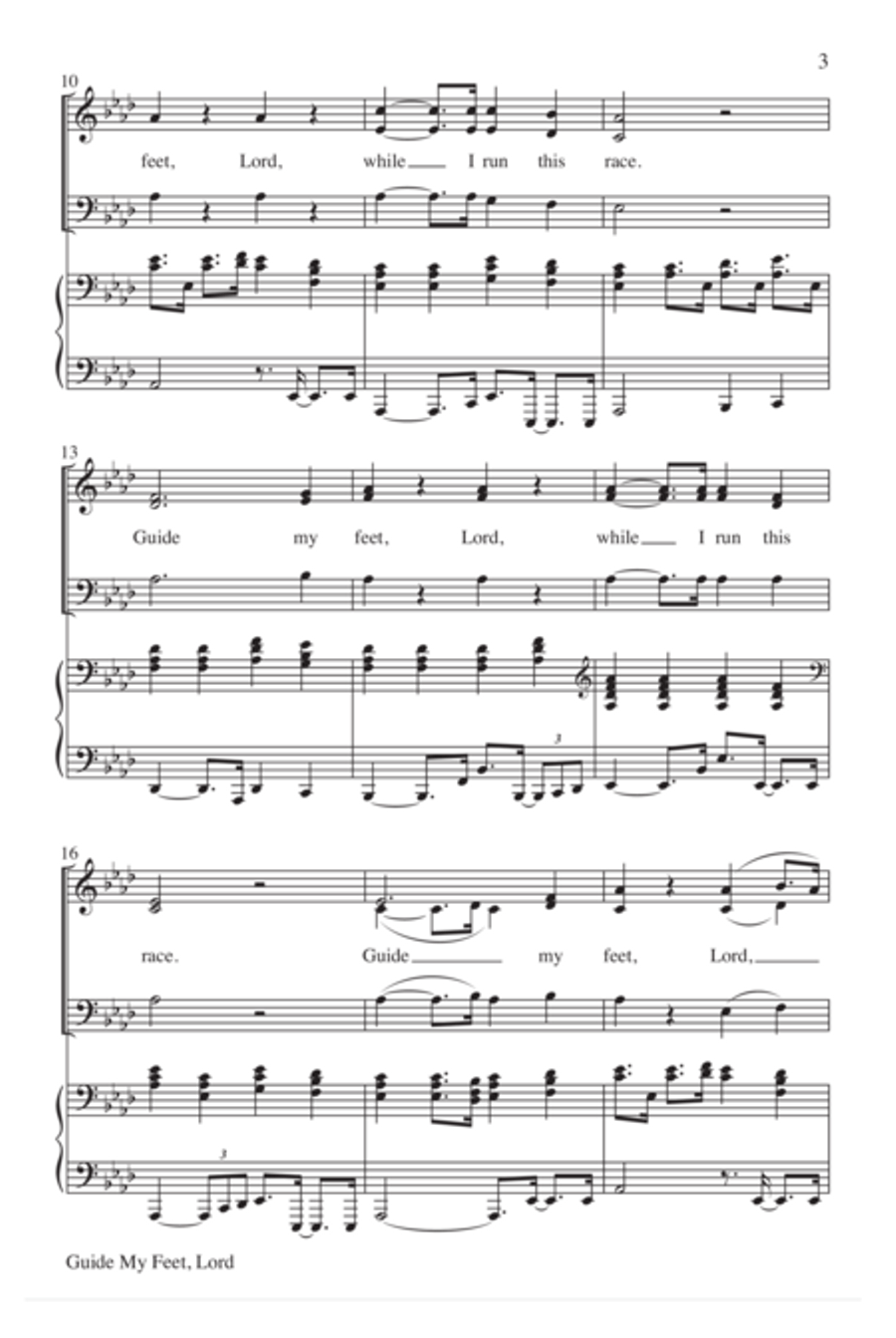Guide My Feet, Lord 4-Part scores gallery preview page 3