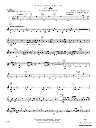 Finale (from Serenade for Strings in C Major, Op. 48, Movement #4 (Terma Russo)): (wp) 3rd B-flat Trombone T.C.