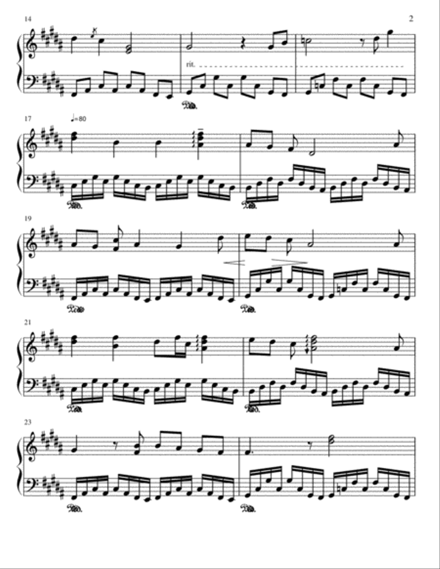 Harvey's walk Piano Solo scores gallery preview page 2