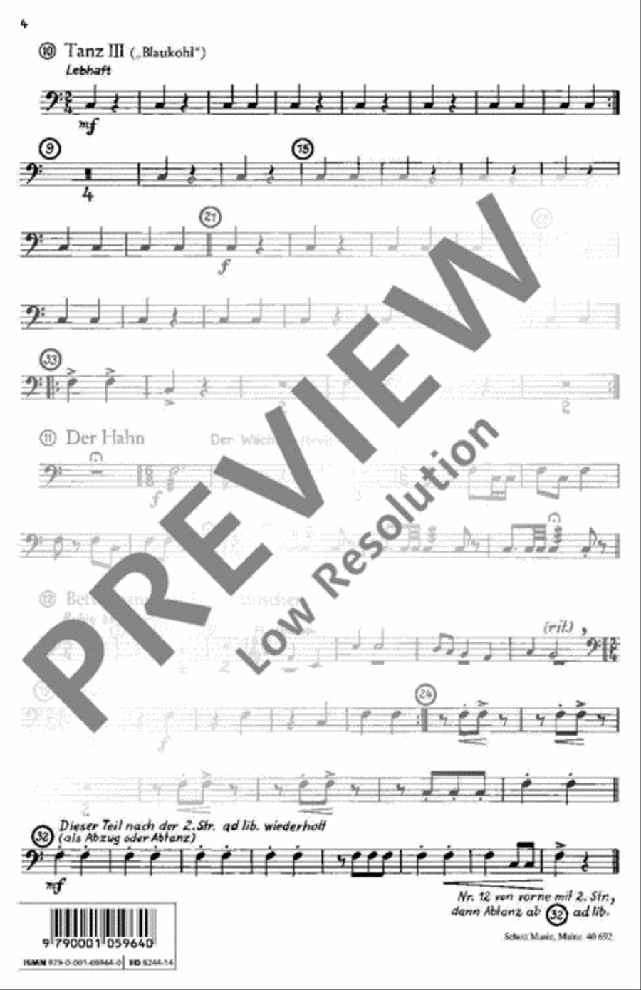 Die Bettlerhochzeit Percussion scores gallery preview page 5