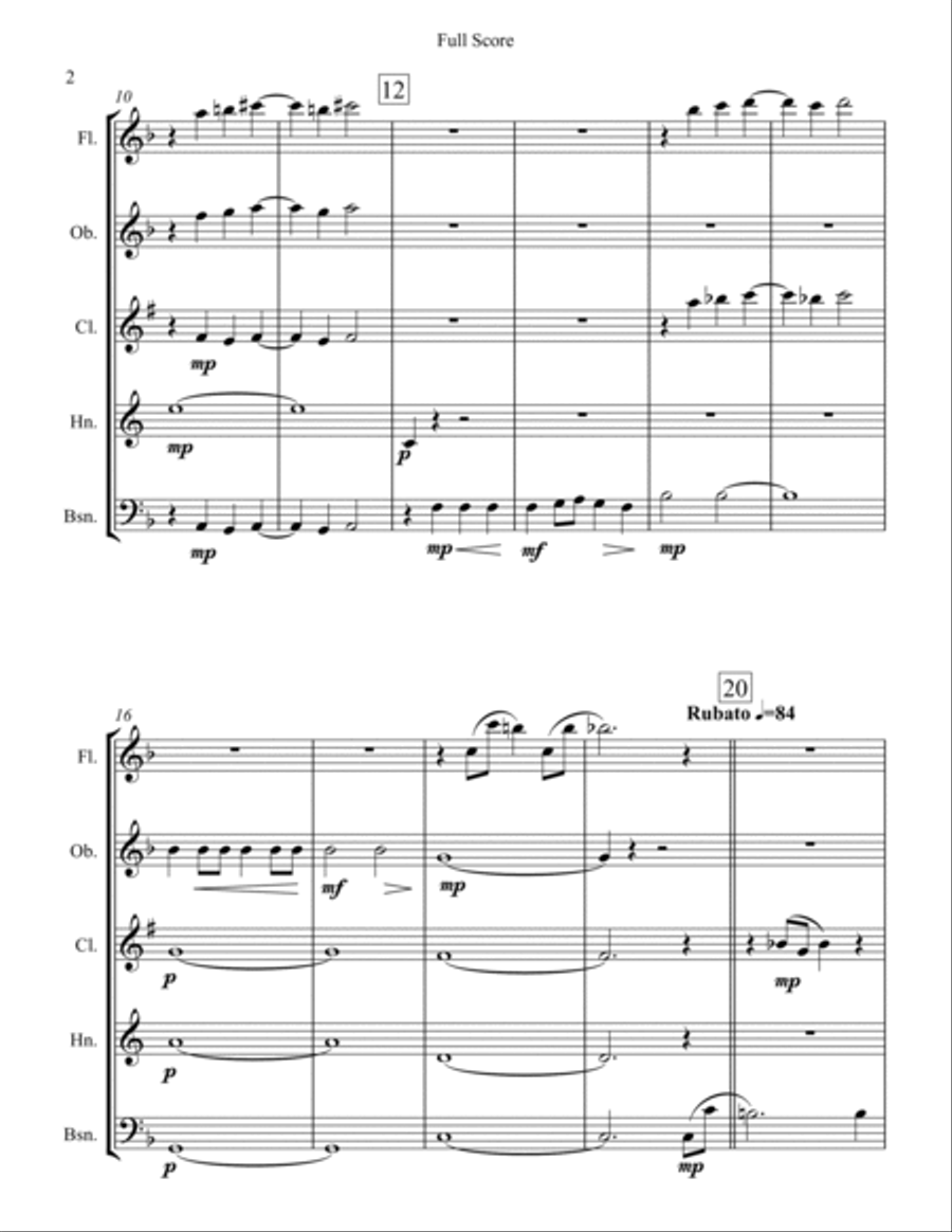 Bali Ha'i Bali Ha'i Woodwind Quintet scores gallery preview page 2