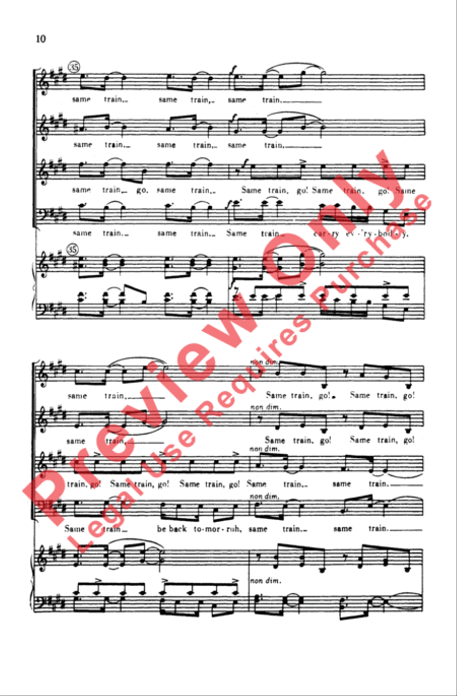 Same Train Same Train 4-Part scores gallery preview page 9