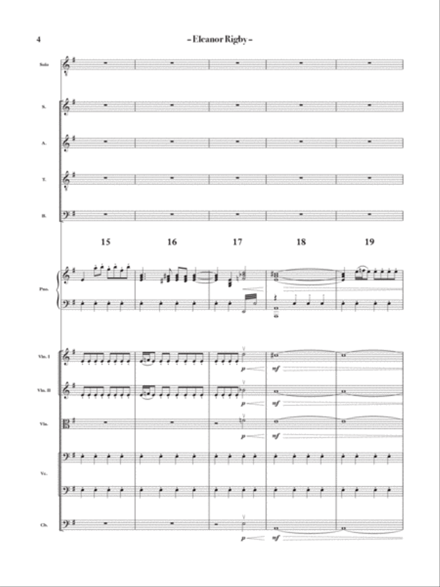 Eleanor Rigby String Orchestra scores gallery preview page 4