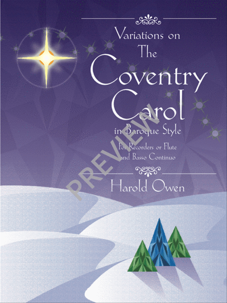 Variations on The Coventry Carol Flute scores gallery preview page 2