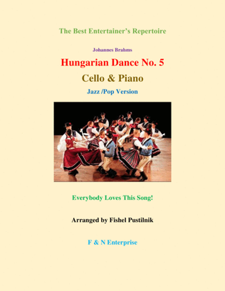 Book cover for "Hungarian Dance No. 5"-Piano Background for Cello and Piano