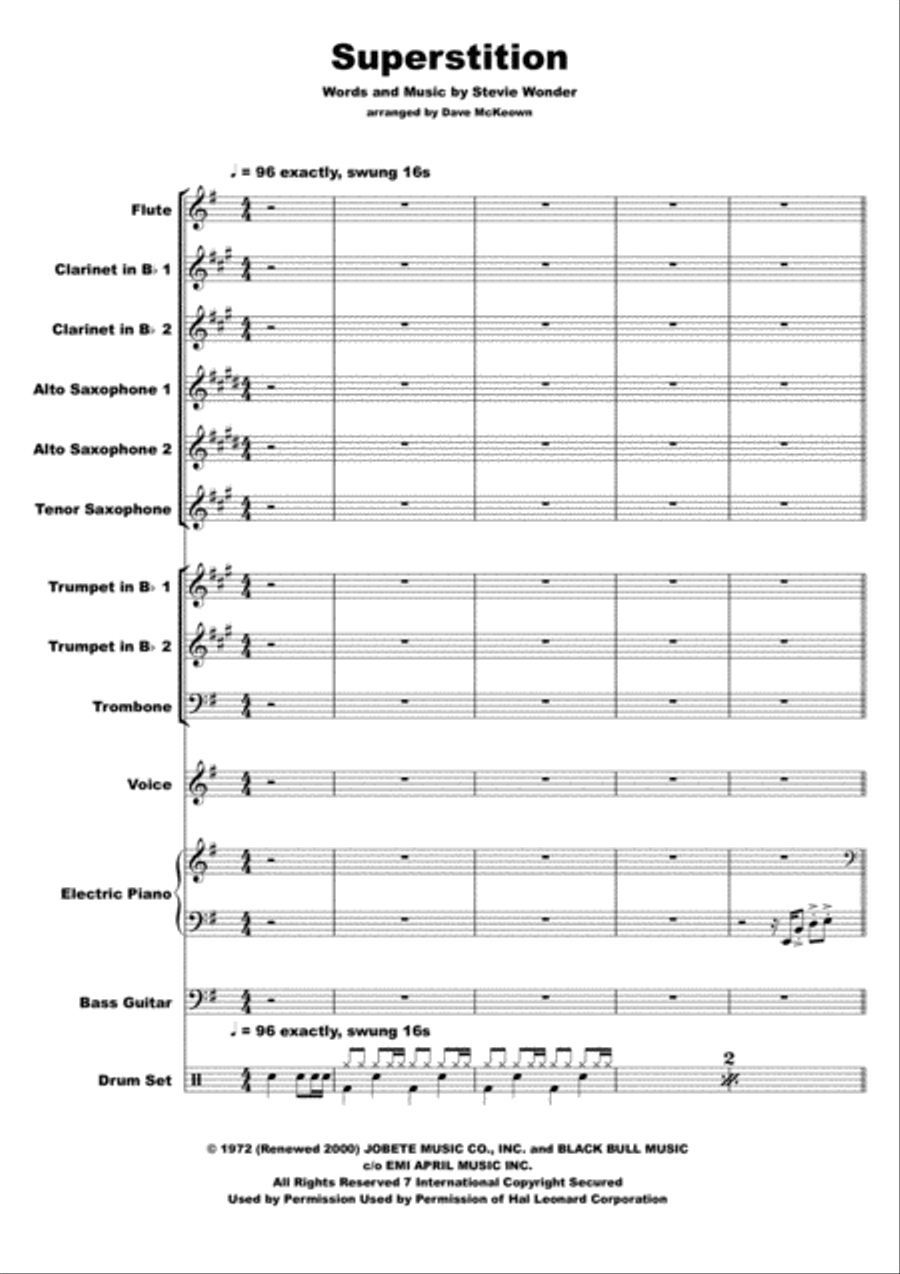 Superstition Large Ensemble scores gallery preview page 1