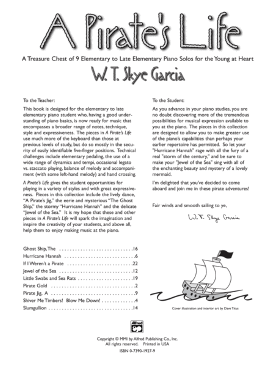 A Pirate's Life Easy Piano scores gallery preview page 5