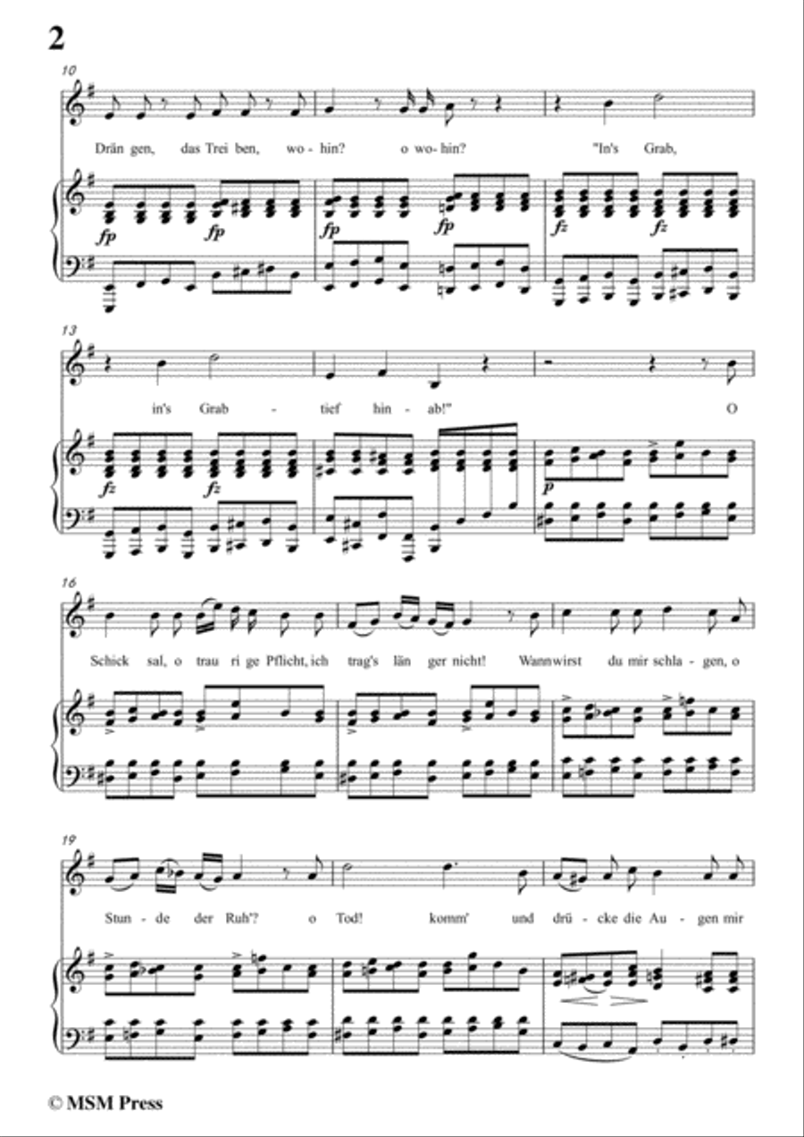 Schubert-Todtengräbers Heimweh,in e minor,for Voice&Piano Voice scores gallery preview page 4