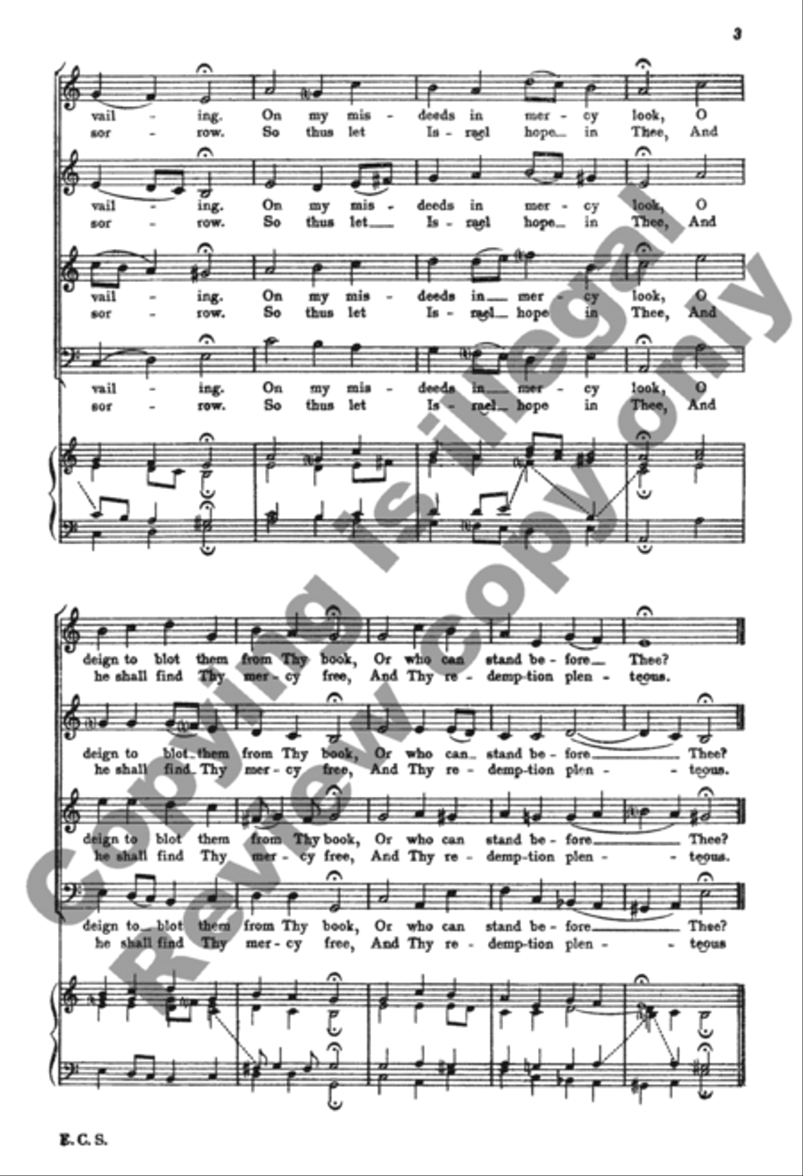 Out of the Depths I Cry to Thee 4-Part scores gallery preview page 5