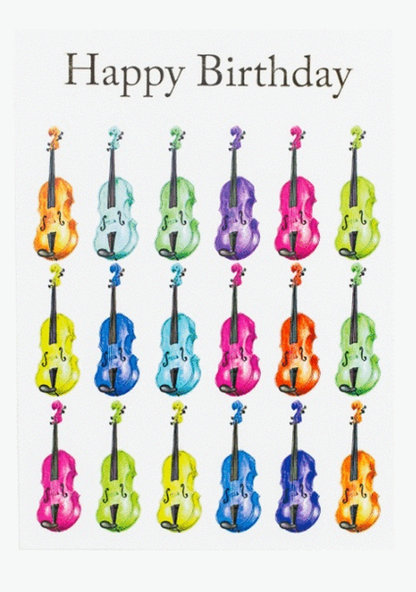 Happy Birthday Card - Jazzy Violin Design