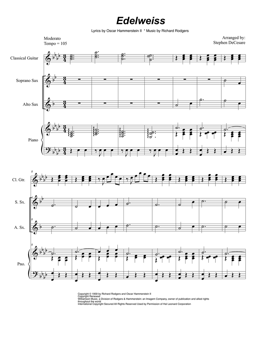 Edelweiss Edelweiss Woodwind Duet scores gallery preview page 1