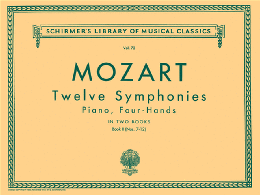 12 Symphonies - Book 2: Nos. 7-12 1 Piano, 4-Hands scores gallery preview page 1